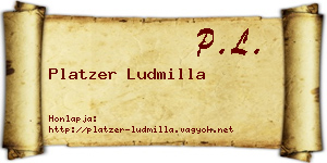 Platzer Ludmilla névjegykártya